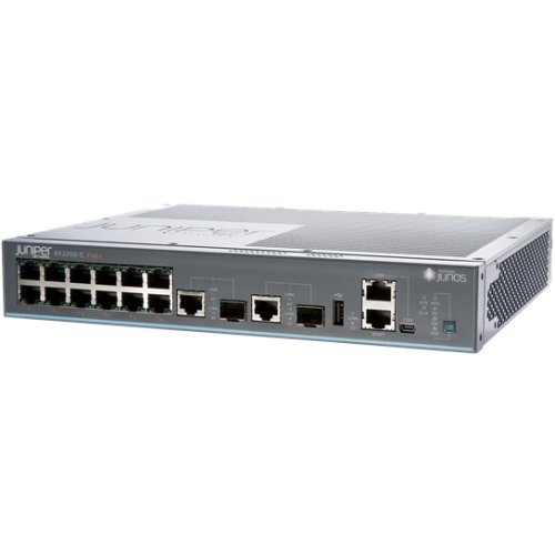 [EX2200-C-12P-2G] ราคา ขาย จำหน่าย Juniper Switch EX2200, Compact, Fanless, 12-Port 10/100/1000 BaseT (12-Ports PoE+) with 2 Dual-Purpose (10/100/1000 BaseT or SFP) Uplink Ports